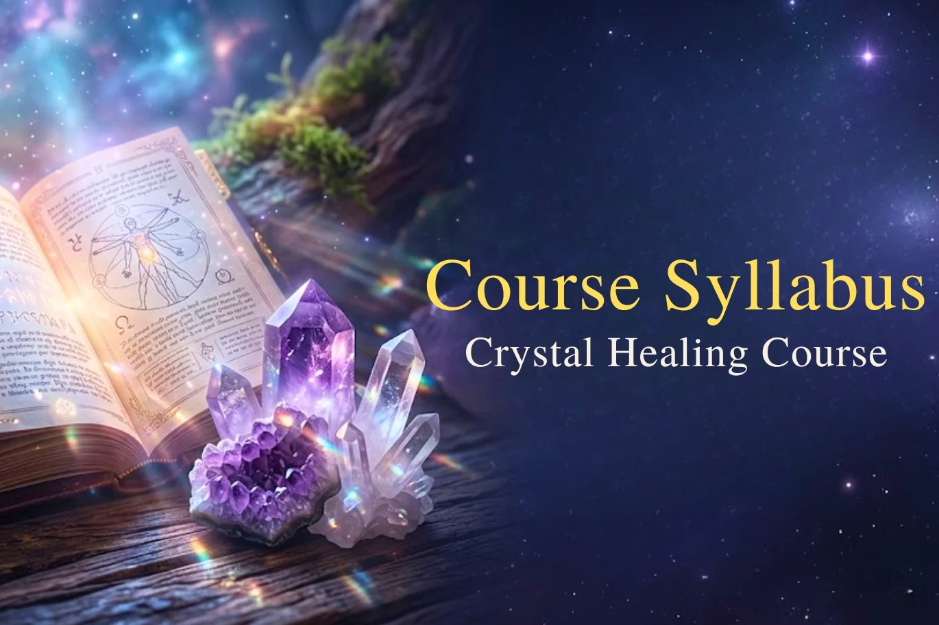 Crystal Healing Course with practical crystal selection, cleansing, and healing applications