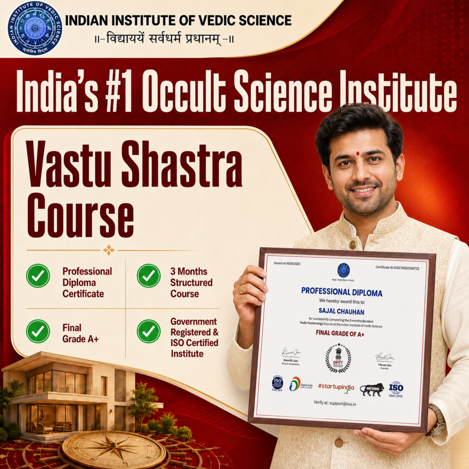Professional Vastu Shastra Diploma Certificate