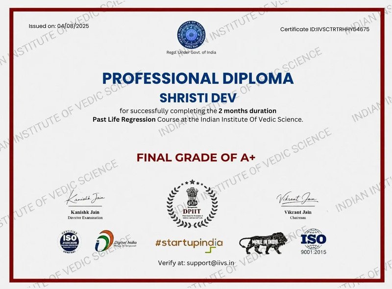 IIVS certificate sample 4